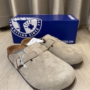 NWT boston birkenstock taupe